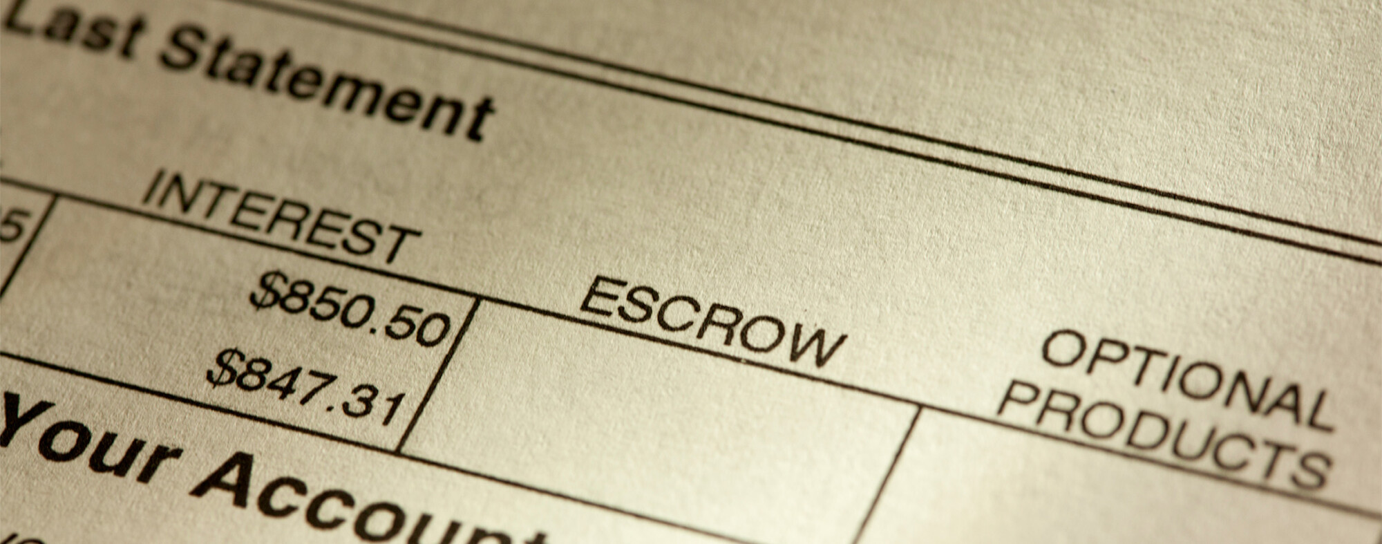 escrow account statement