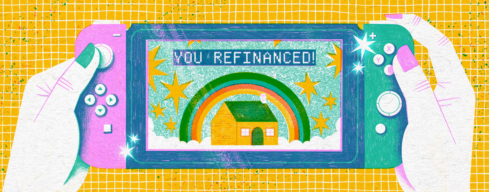 illustration of refinance concept