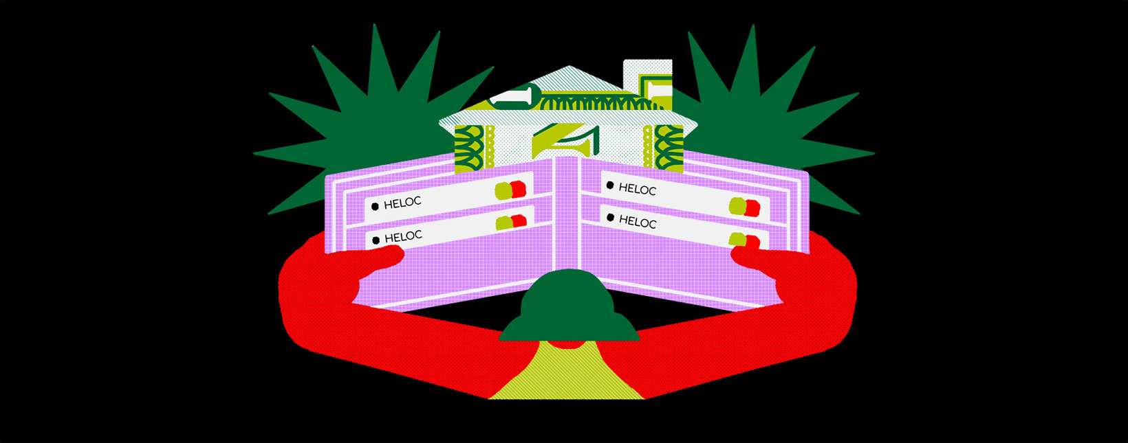 illustration of HELOC concept