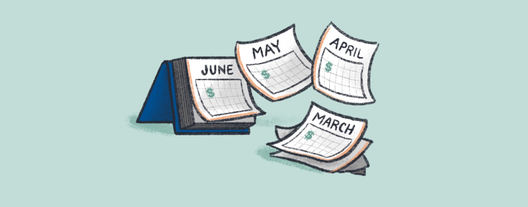illustration of calendar pages