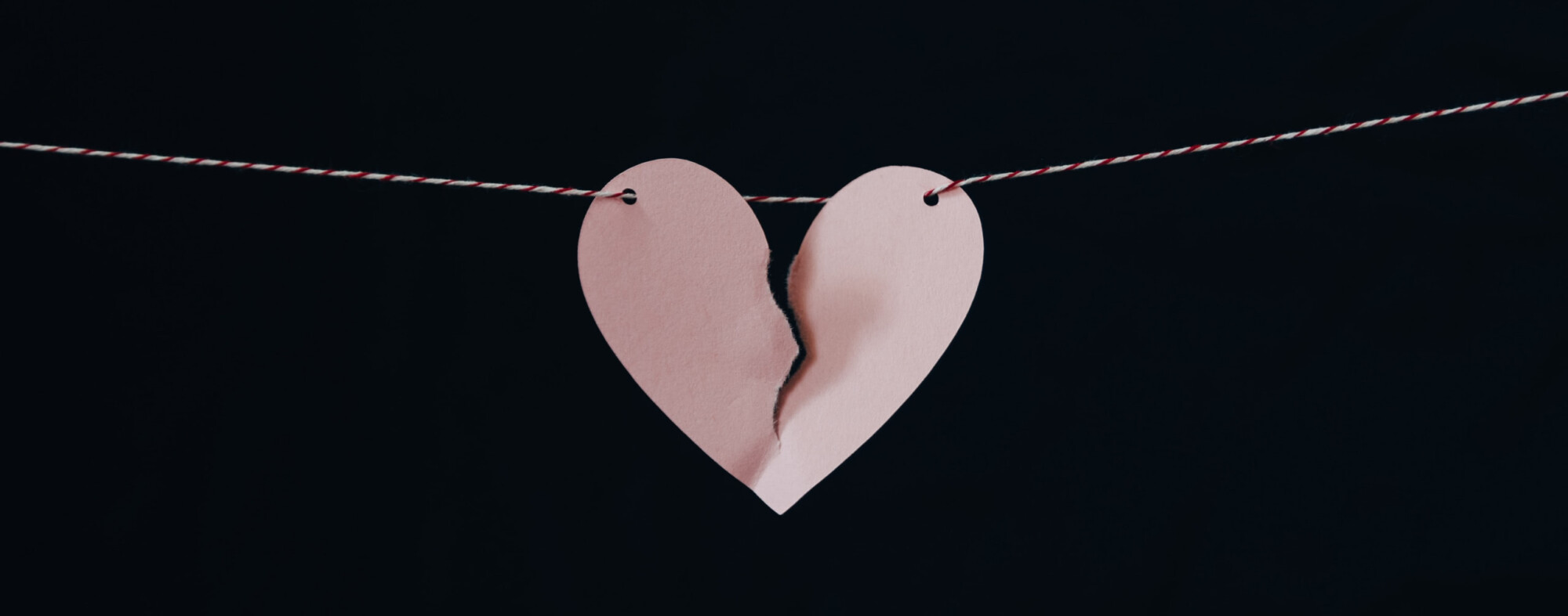 concept photo of broken heart