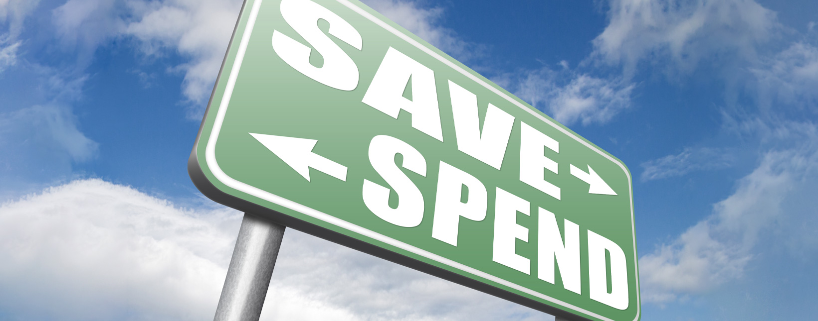 sign with choice to spend or save