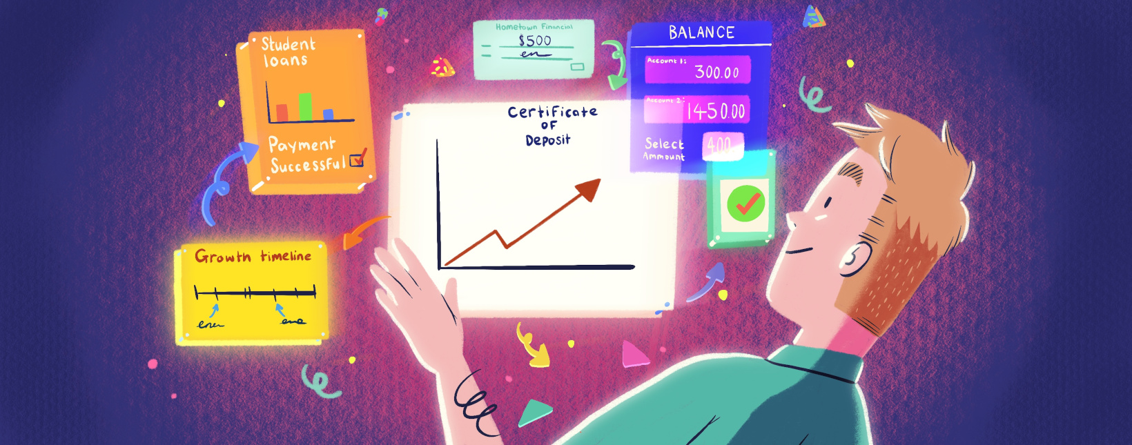 stack of coins or certificate illustration